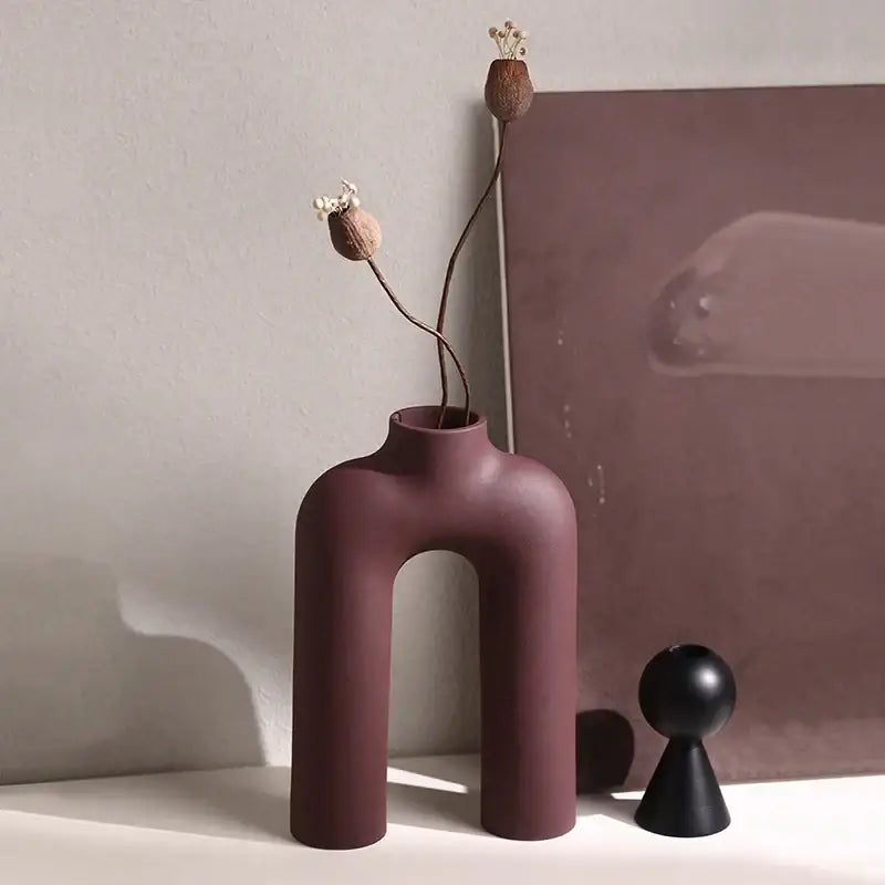 Yellow Terracotta Ceramic Vase