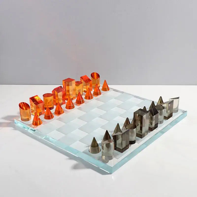 Crystal Chess Set Decor