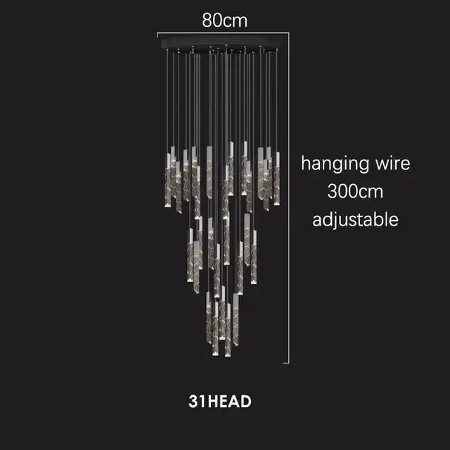 Crystal Chrome LED Chandelier Up To 49 Heads