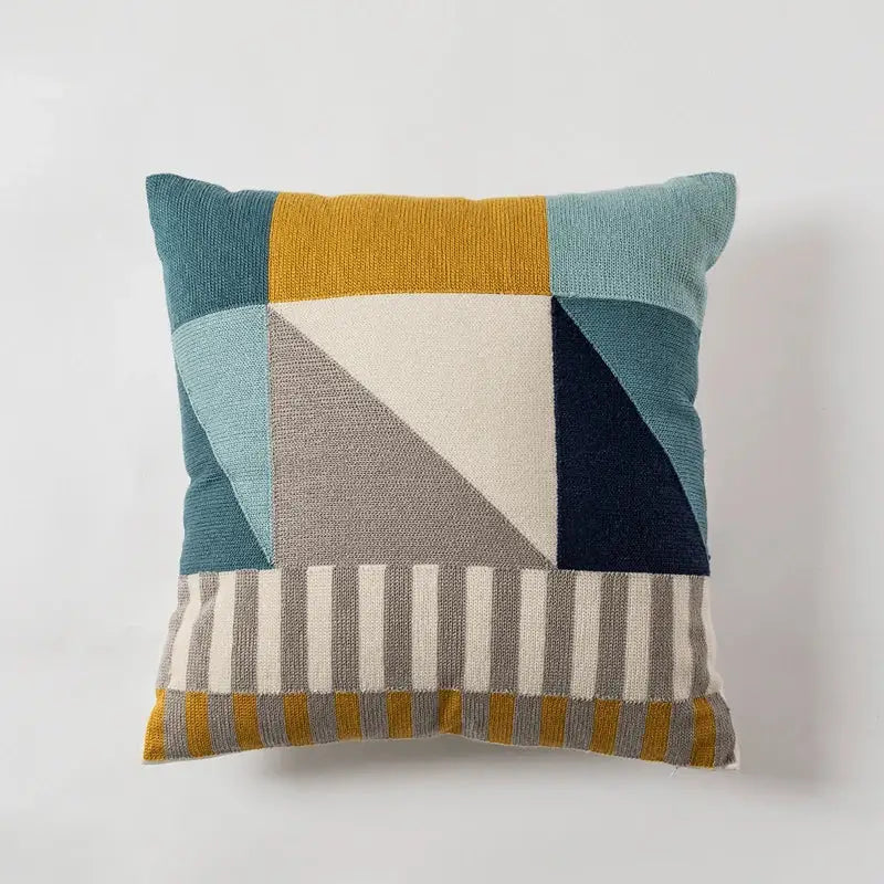 Multicolor Geometric Cushion Set