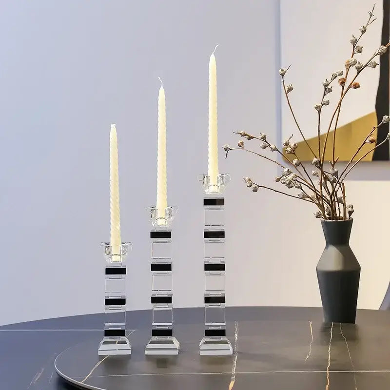 Glass Geometric Candle Holder