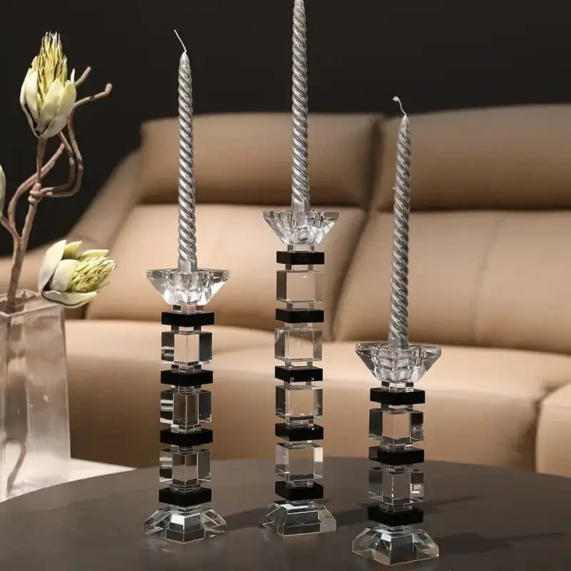 Glass Geometric Candle Holder