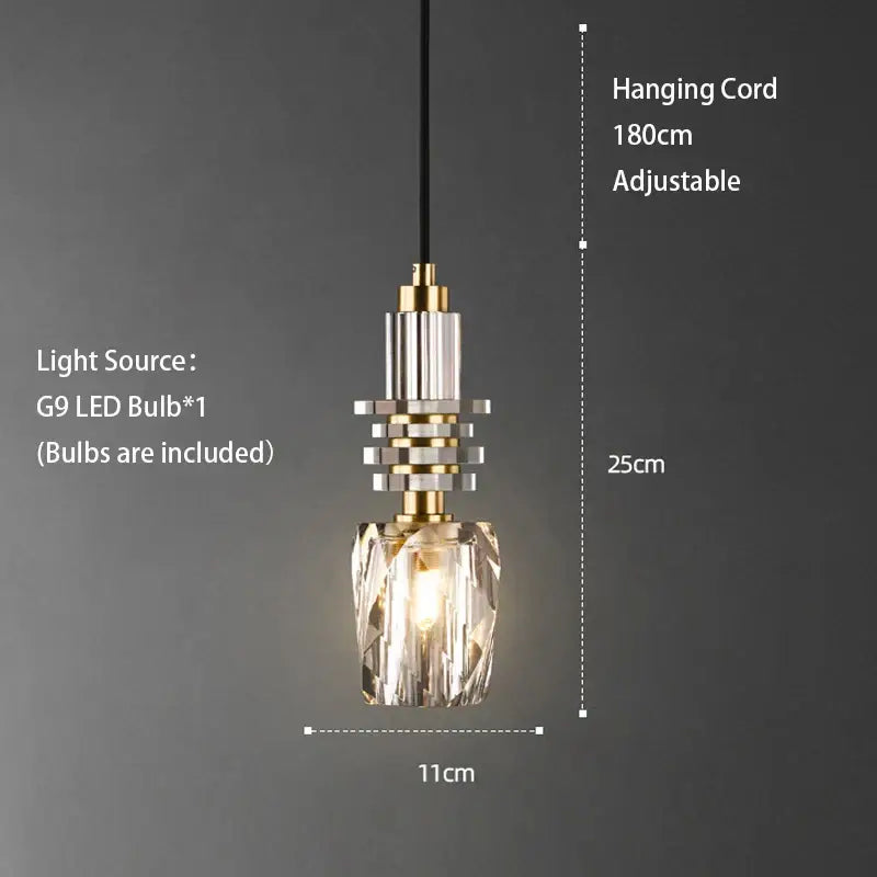 Crystal LED Ceiling Chandelier For Bedroom Retreat