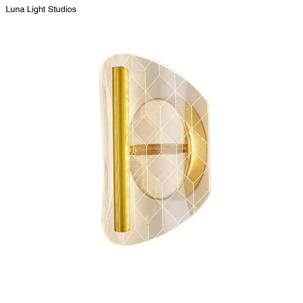 Gold Geometric Acrylic Wall Sconce