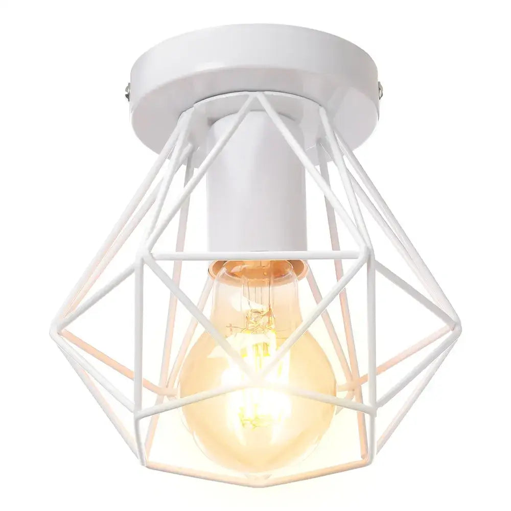 Black Cage Ceiling Light