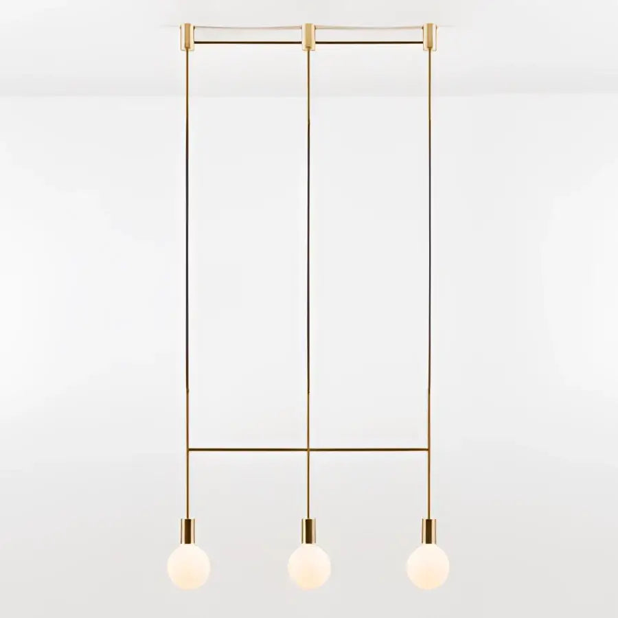 Brass Black Geometric Iron Pendant Light