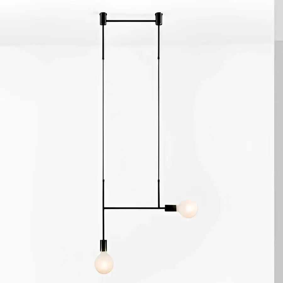 Brass Black Geometric Iron Pendant Light