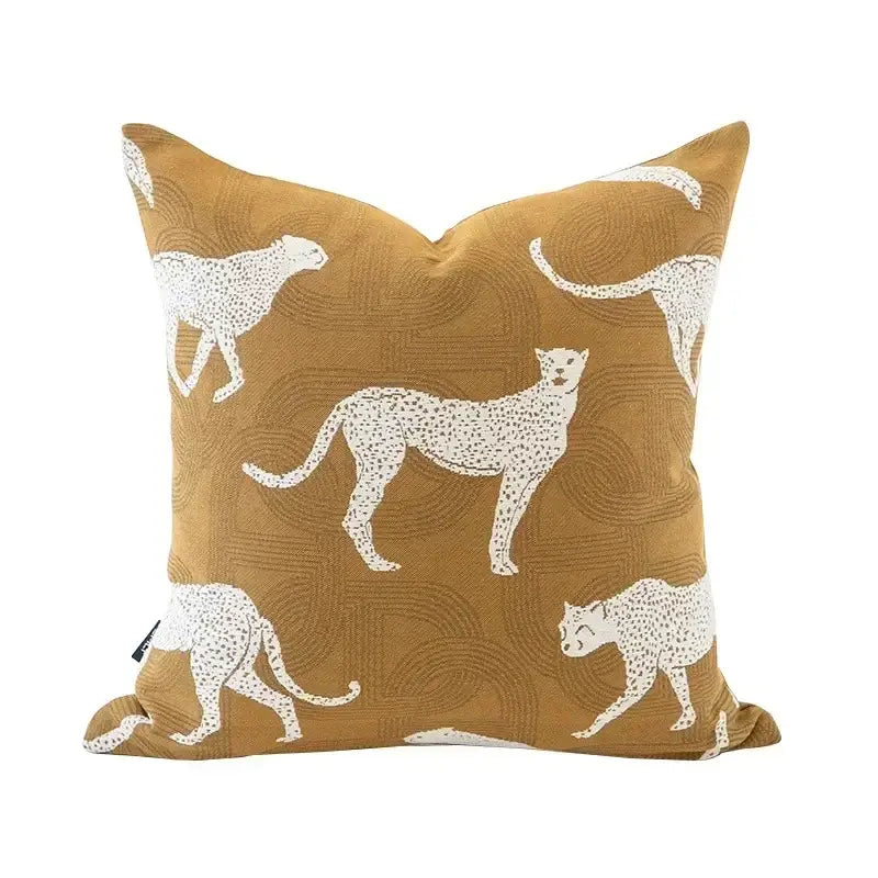 Brown Jacquard Cushion Cover