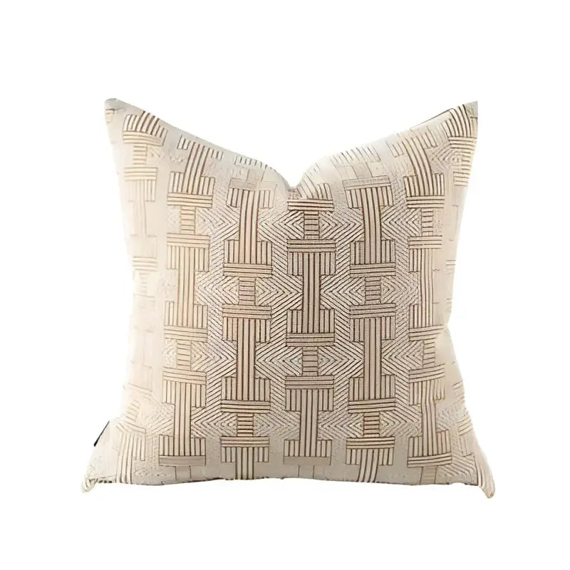 Brown Jacquard Cushion Cover