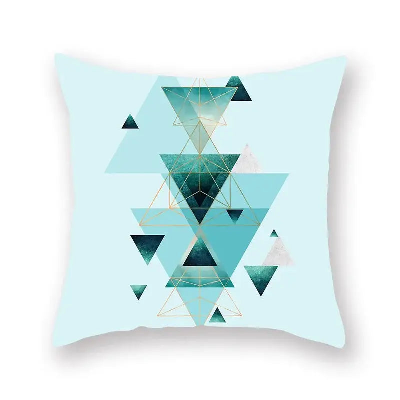 Teal Leaf Pillowcase