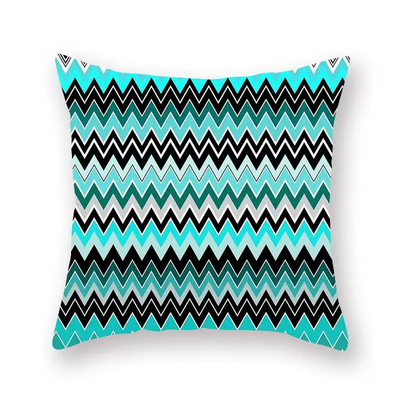 Teal Leaf Pillowcase