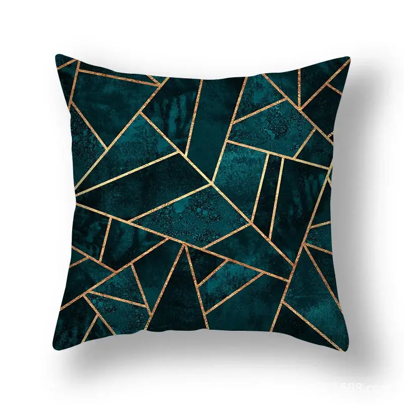 Teal Leaf Pillowcase