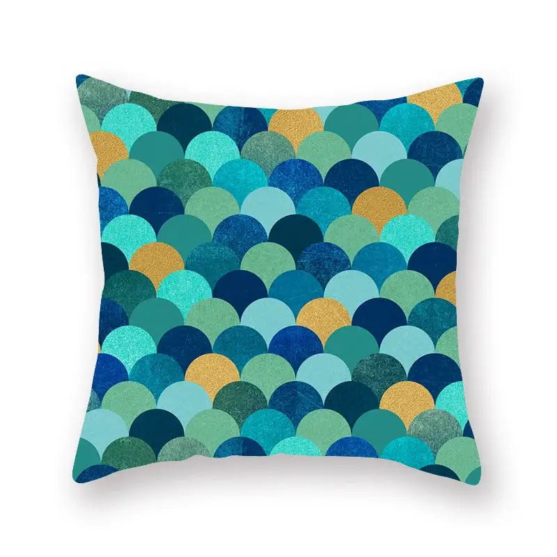 Teal Leaf Pillowcase