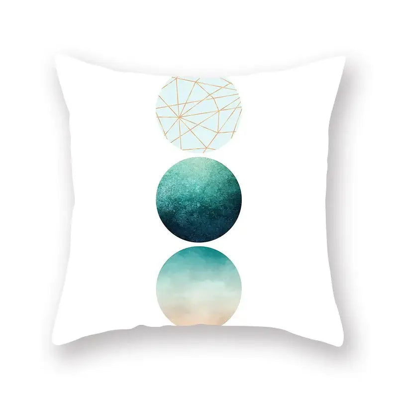 Teal Leaf Pillowcase