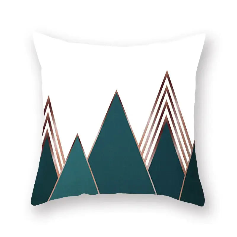 Teal Leaf Pillowcase