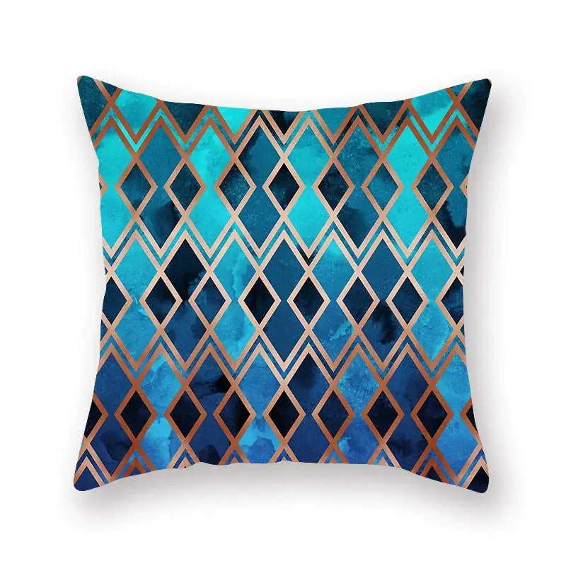 Teal Leaf Pillowcase