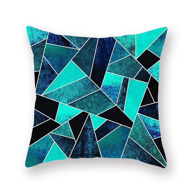 Teal Leaf Pillowcase