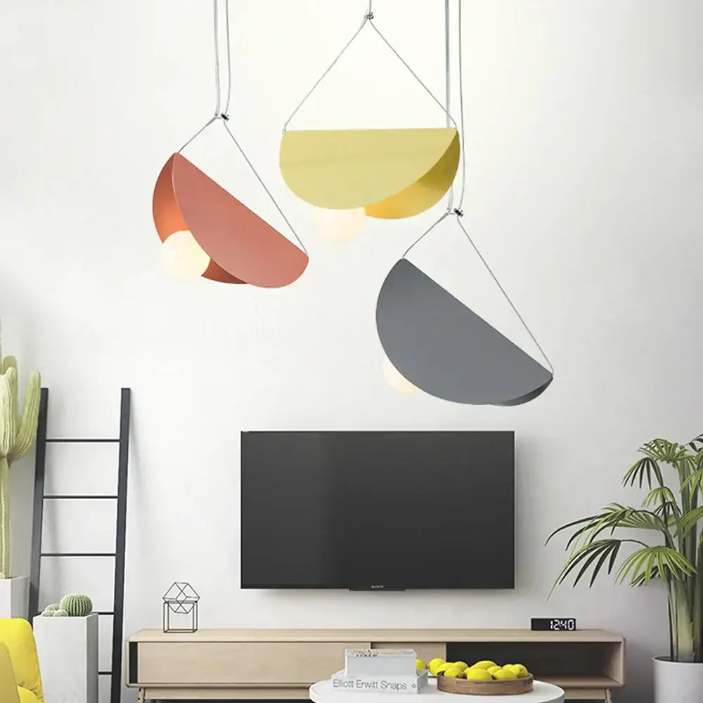 Orange Gray Pendant Light