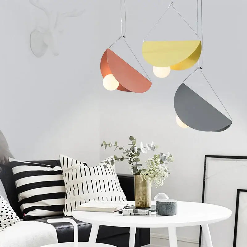 Orange Gray Pendant Light