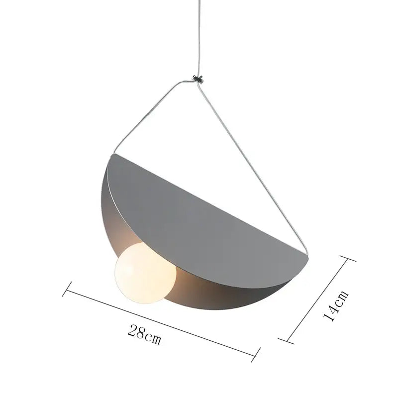 Orange Gray Pendant Light