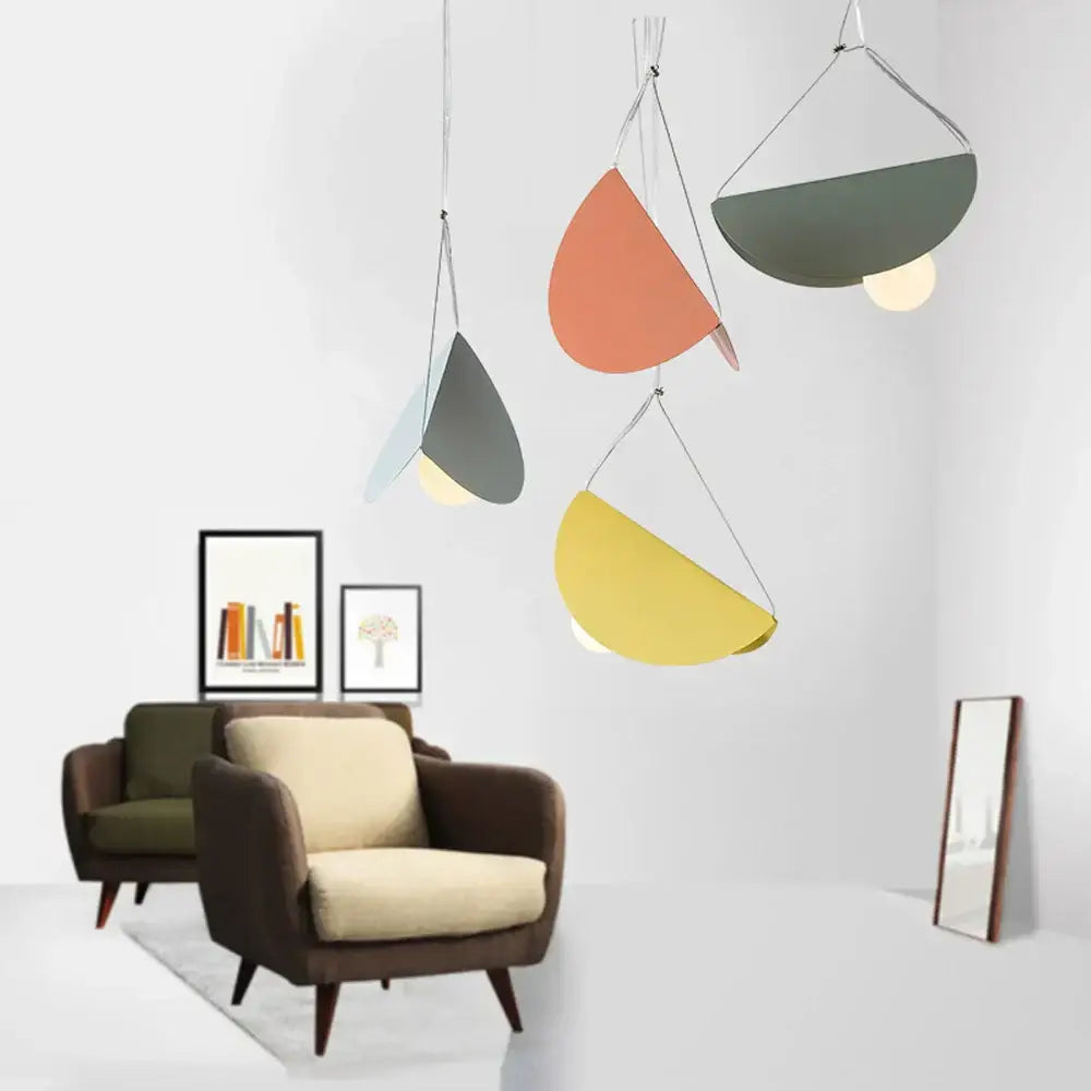 Orange Gray Pendant Light