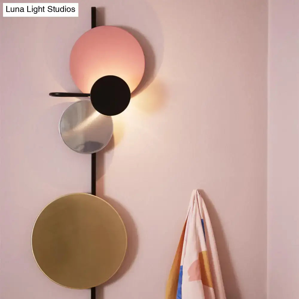 Red Pink Blue Wall Sconce Adjustable Design