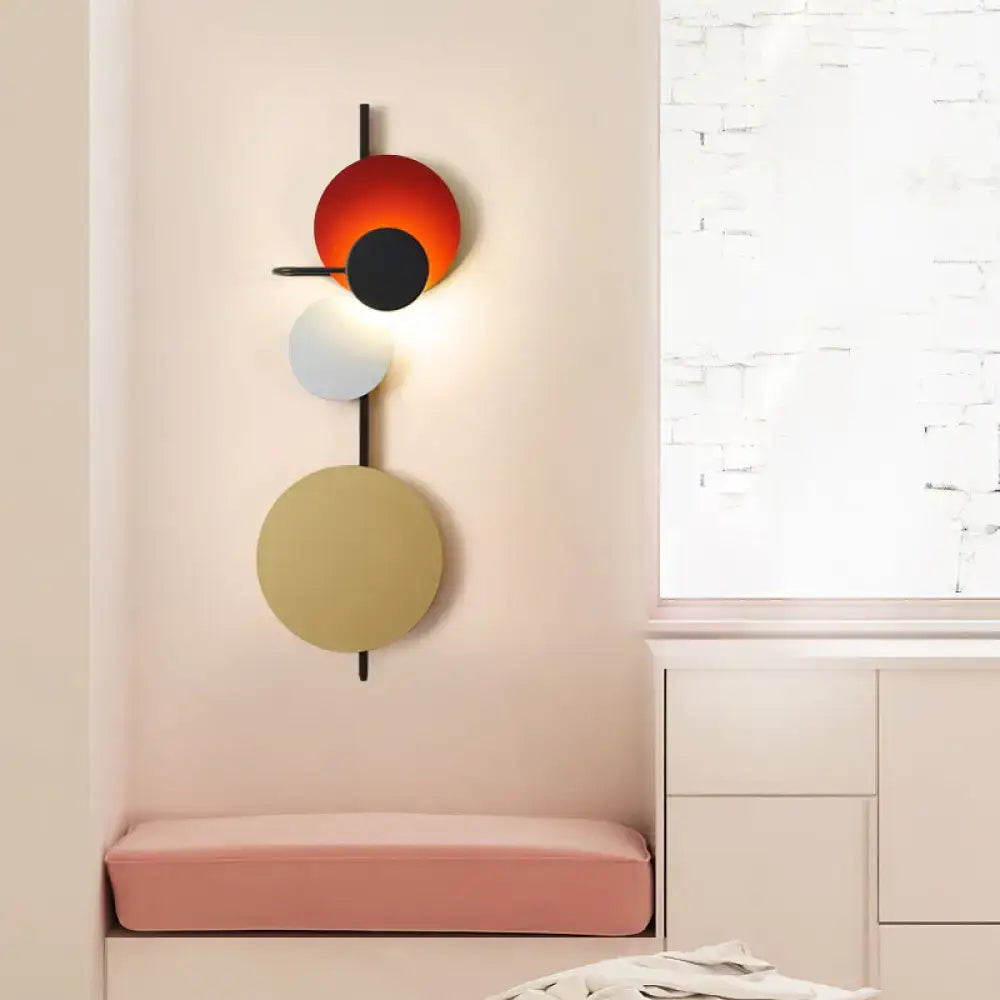 Red Pink Blue Wall Sconce Adjustable Design