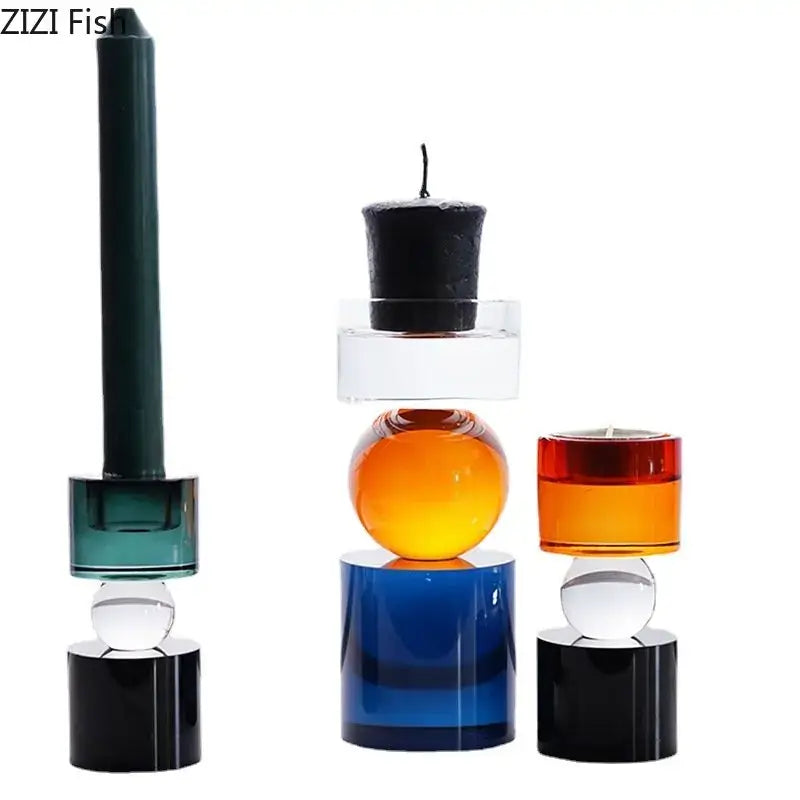 Orange Black Crystal Holders