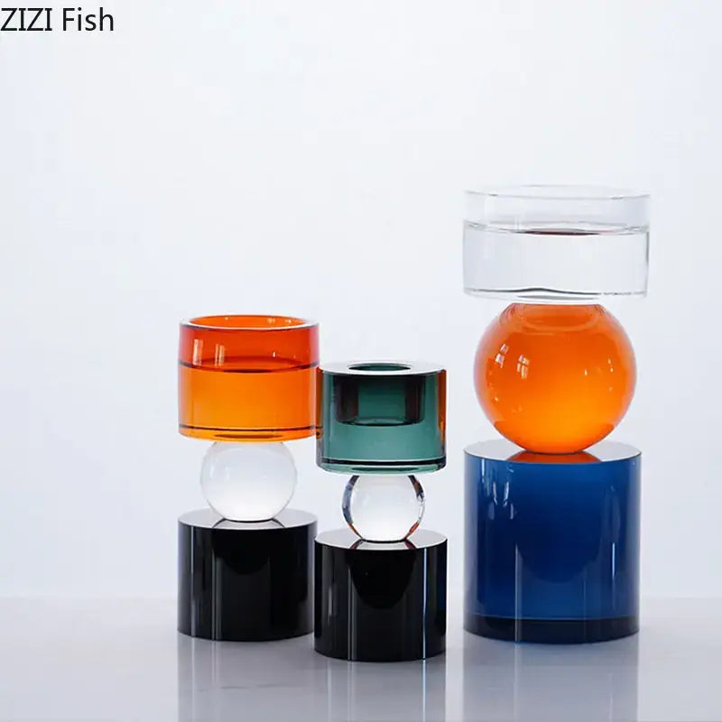 Orange Black Crystal Holders