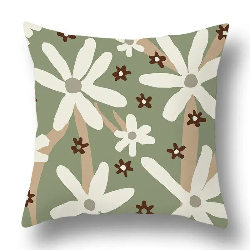 Green Geometric Pillow Cover