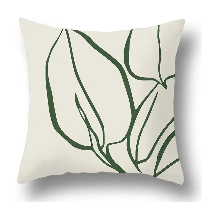Green Geometric Pillow Cover