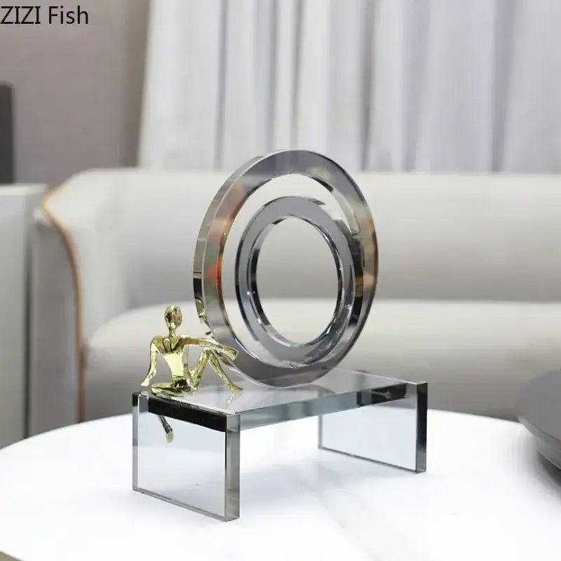 Gold Ring Chair Sculpture