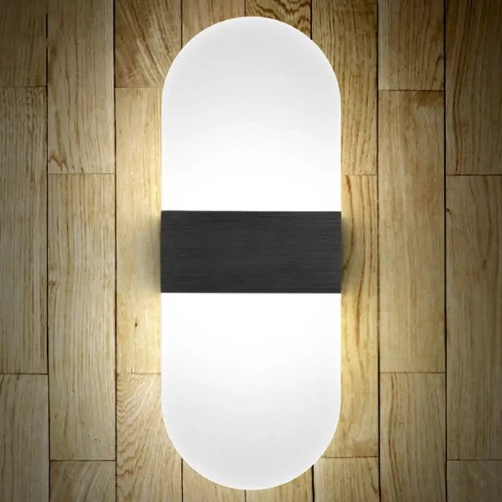 Wood Acrylic Geometric Hallway Sconce
