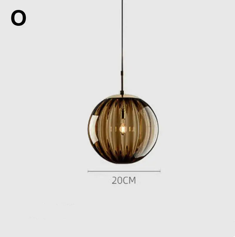 Golden Glass Cluster Pendant