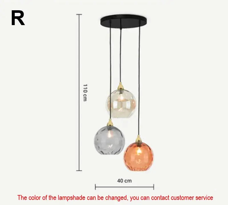 Golden Glass Cluster Pendant