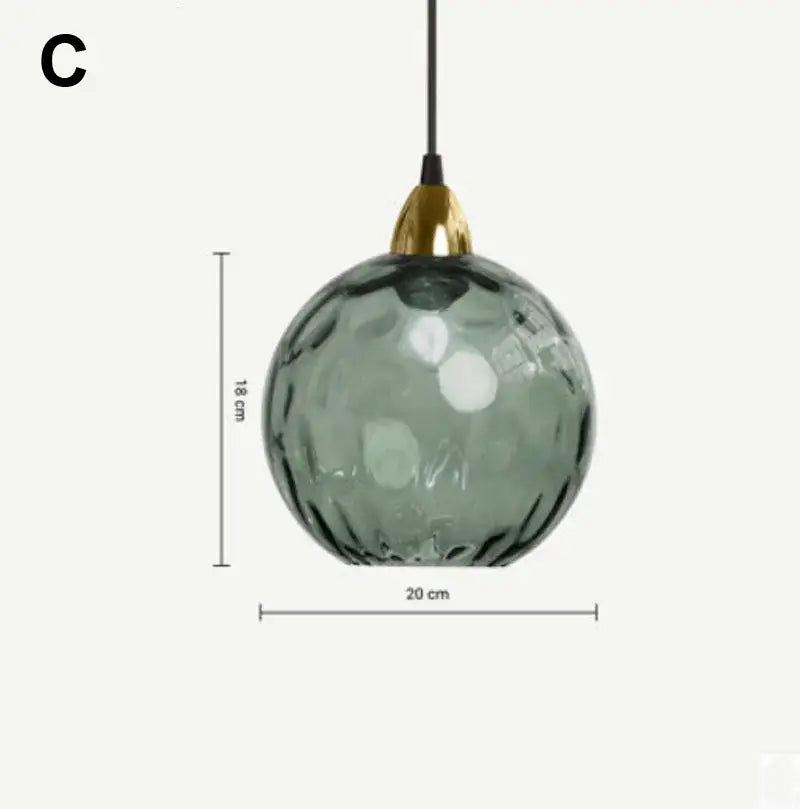 Golden Glass Cluster Pendant