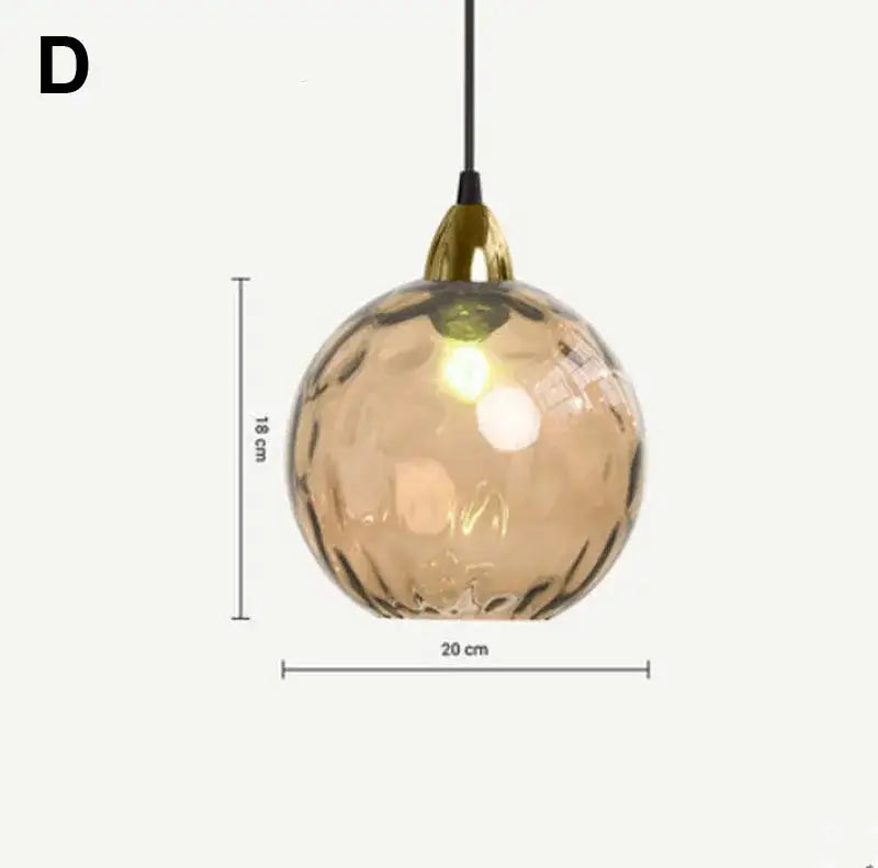 Golden Glass Cluster Pendant