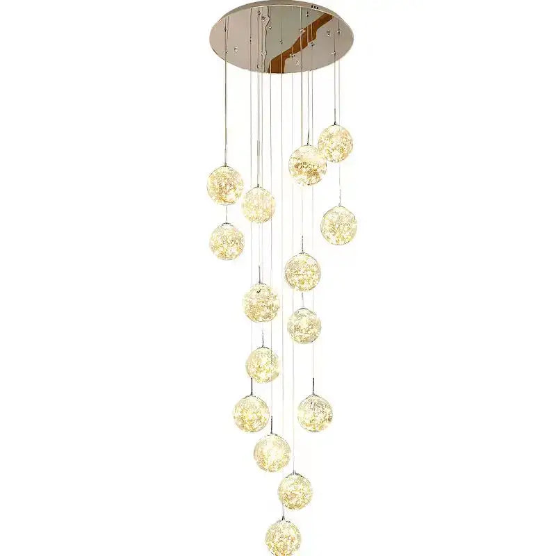 Glass Spiral Chandelier Light