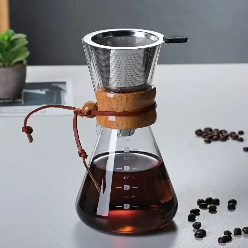 Glass Steel Coffee Kettle