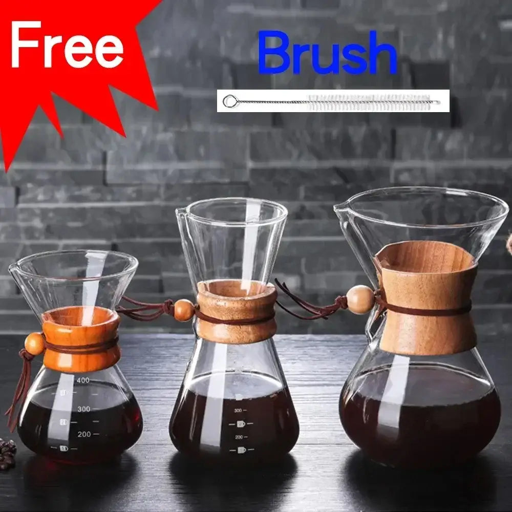 Glass Steel Coffee Kettle