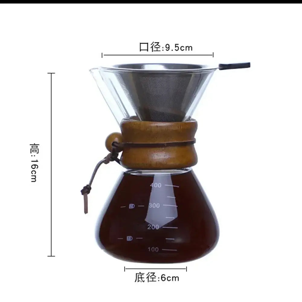 Glass Steel Coffee Kettle