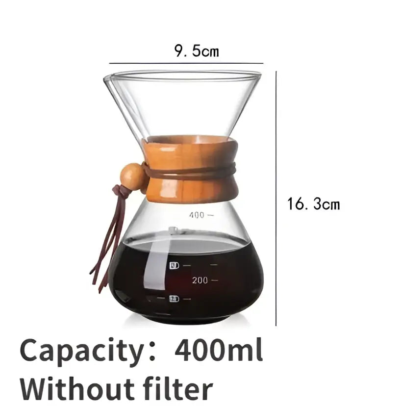 Glass Steel Coffee Kettle