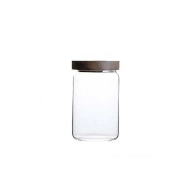 Glass Wood Storage Jars
