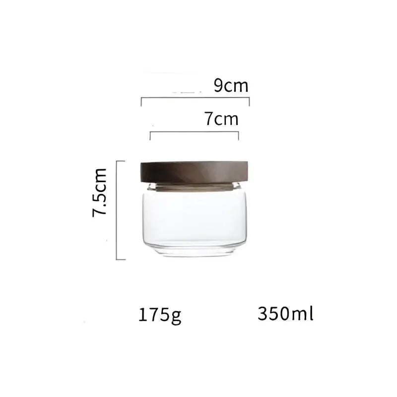 Glass Wood Storage Jars