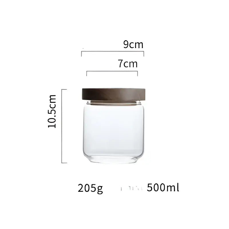 Glass Wood Storage Jars