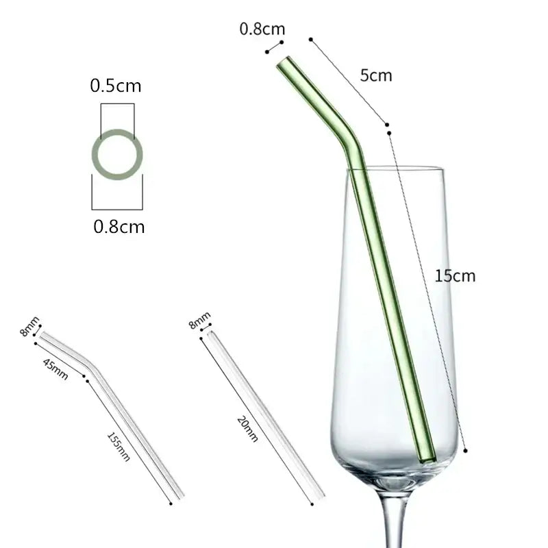 Glass Straw Set
