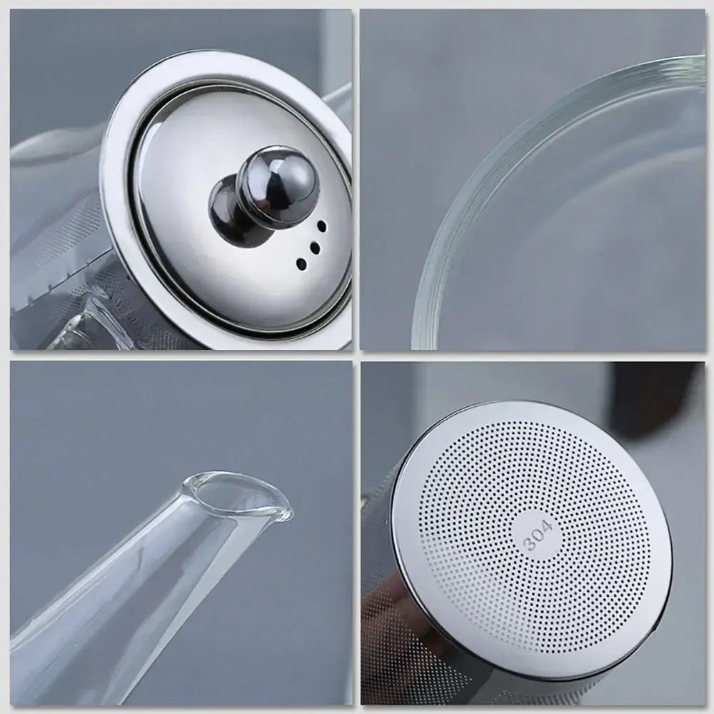 Glass Filtered Tea Pot