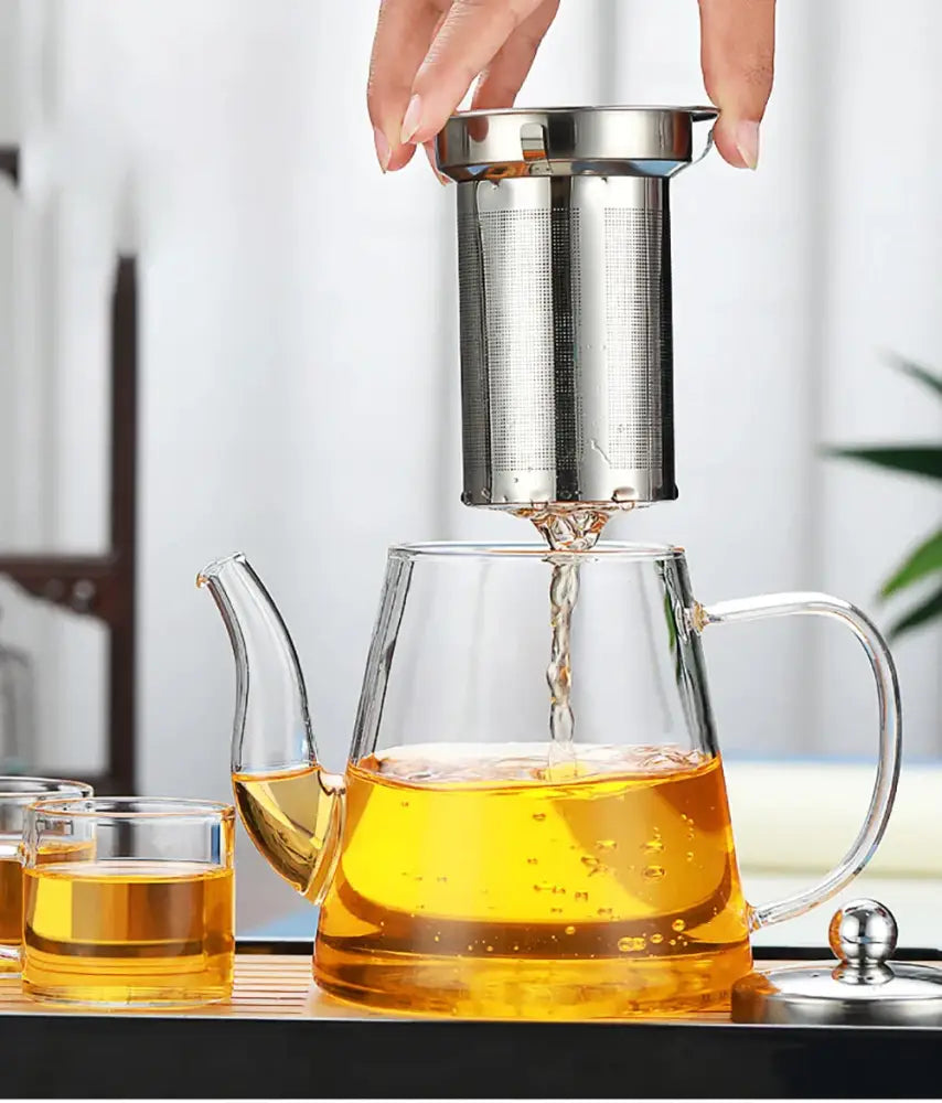 Glass Filtered Tea Pot