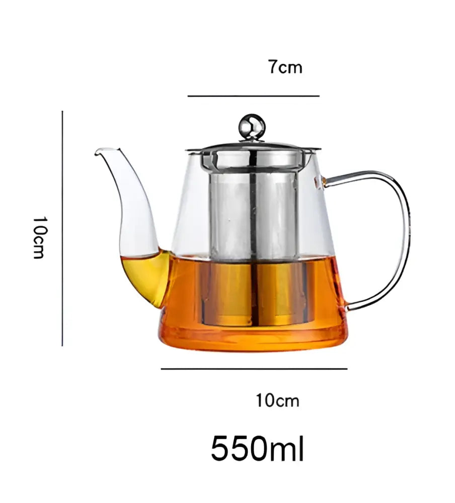 Glass Filtered Tea Pot