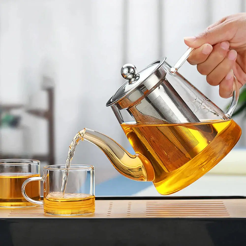 Glass Filtered Tea Pot